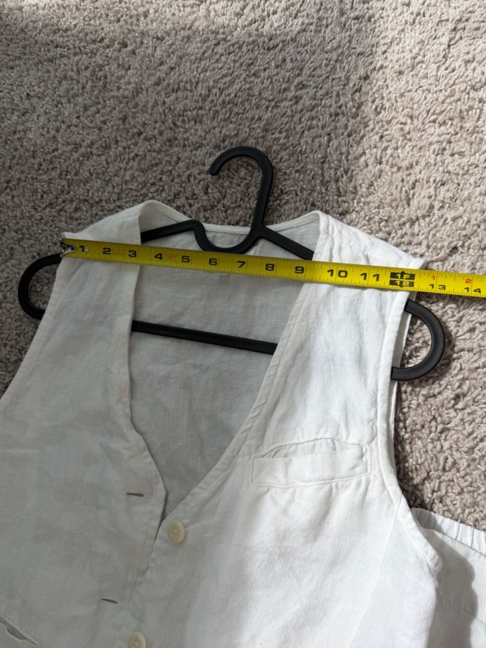 Women’s White Linen Blend Vest and High-Rise Pants Set Size Small - Picture 15 of 16